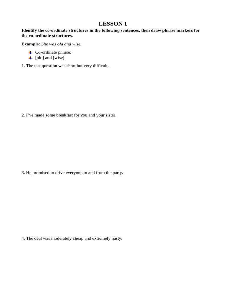 Coordinate Structures in Sentences | PDF