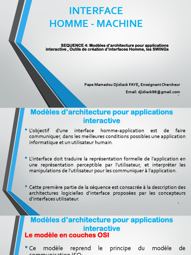 Modèles d'architecture d'interfaces utilisateur | PDF | Interface ...