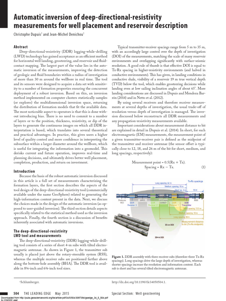 Automatic Inversion in Geosteering | PDF | Inverse Problem | Information