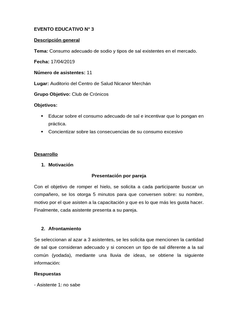 Evento Educativo 3. Consumo de Sodio y Tipos de Sal - Club Cronicos ...