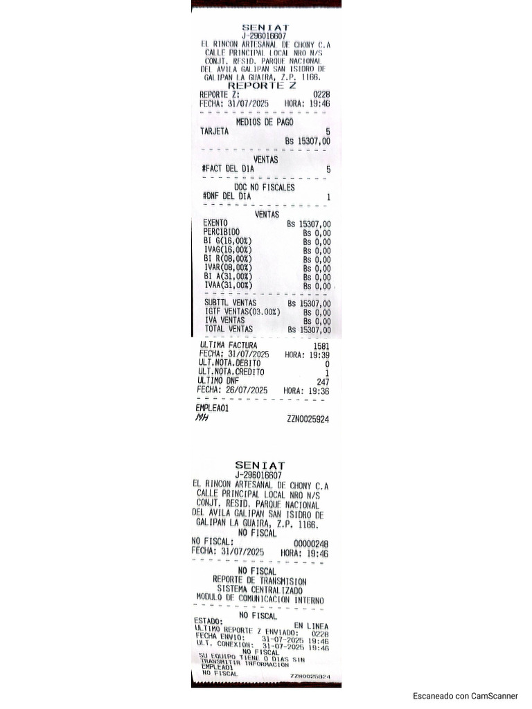 Tickets de Venta Julio 2025 Chony | PDF