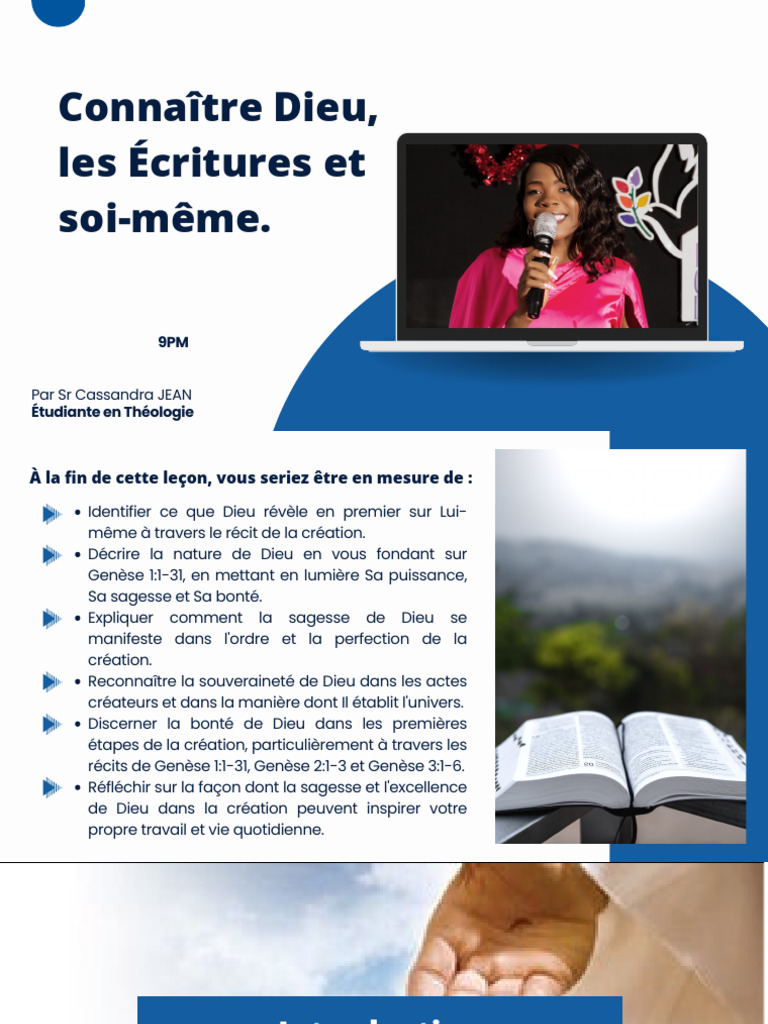 Comprendre la création divine et Dieu | PDF | Création (Bible) | Dieu