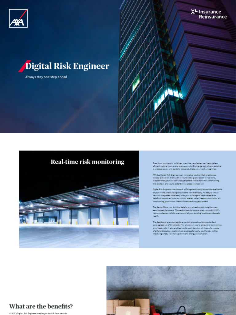 Real-Time Risk Monitoring with AXA XL | PDF | Internet Of Things | Risk