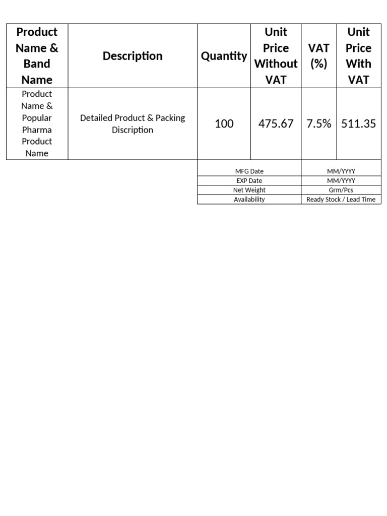 Quotation Format | PDF