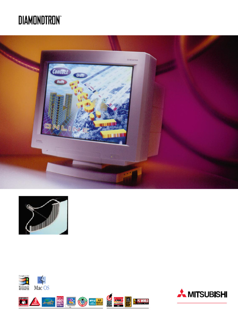 Mitsubishi Diamond Plus 100e Monitor | PDF | Computer Monitor ...