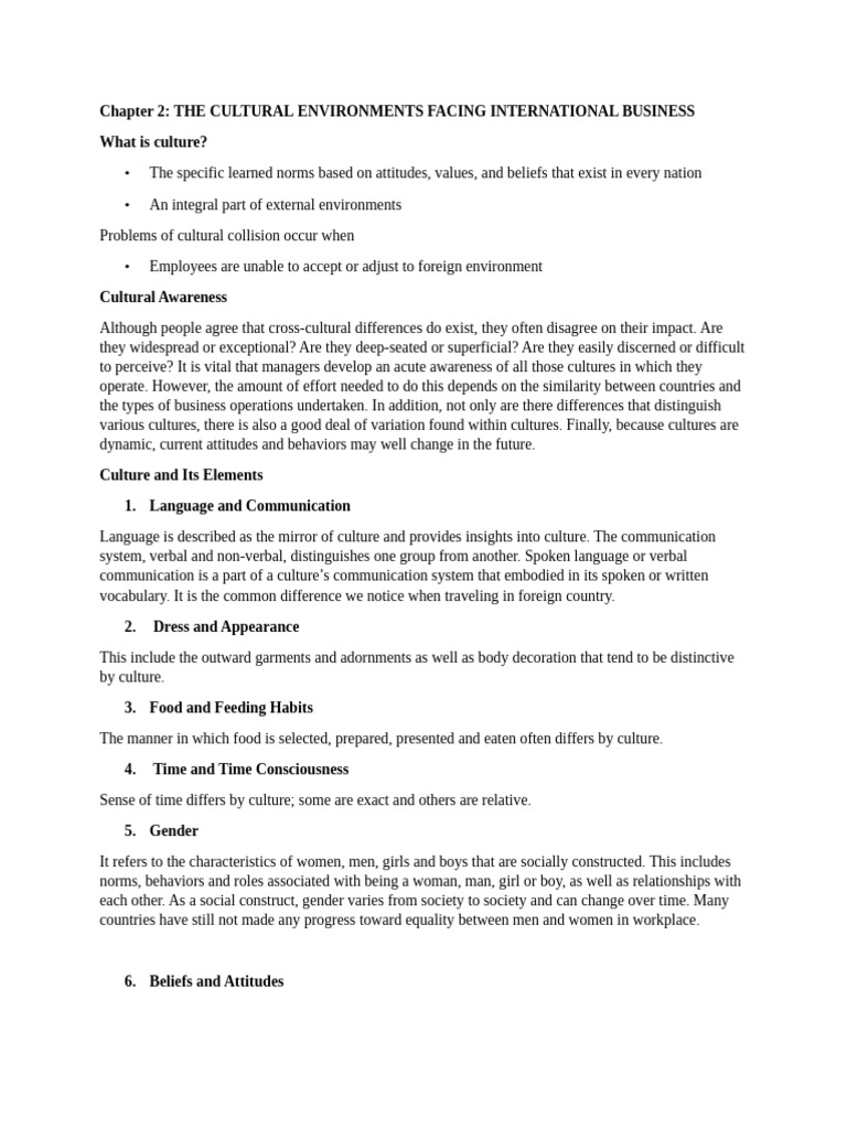 Cultural Challenges in International Business | PDF | Communication ...