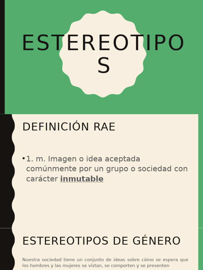 Estereotipos de género y sus roles | PDF