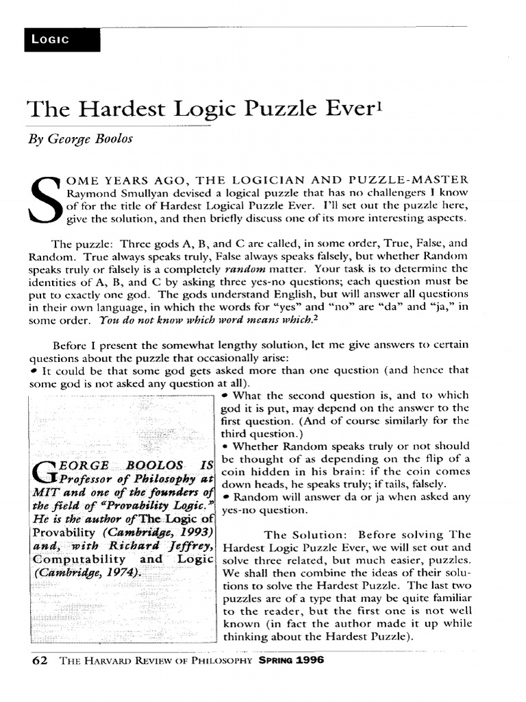 Harvardreview 1996 0006 0001 0060 0063 | PDF | Logic