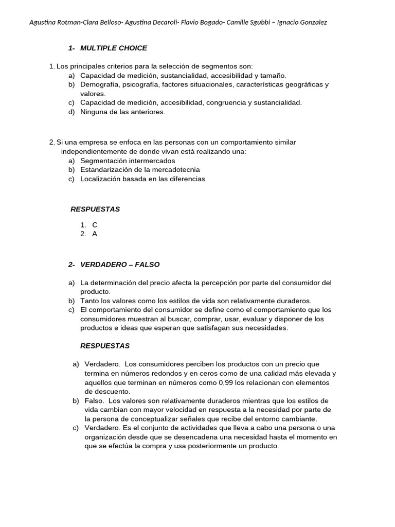 Criterios de Segmentación y Comportamiento del Consumidor | PDF ...