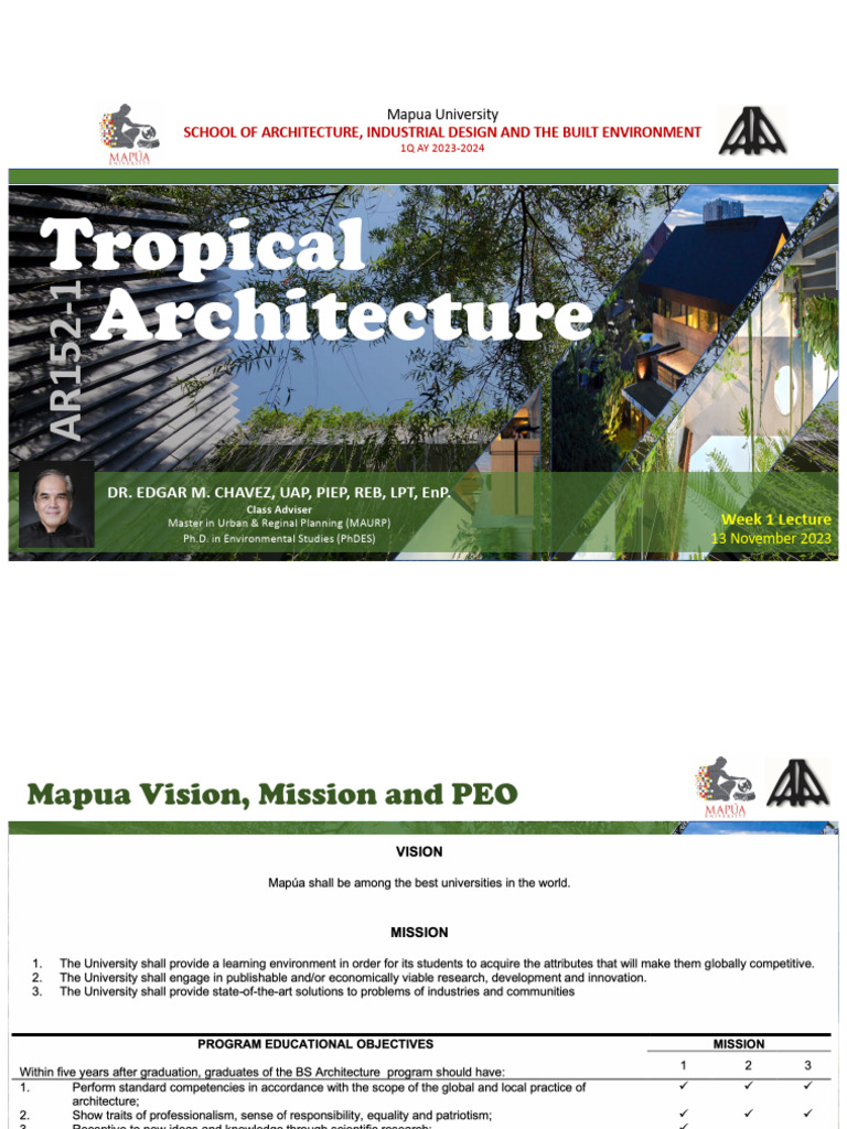 Tropical Architecture Part 1 | PDF | Natural Environment