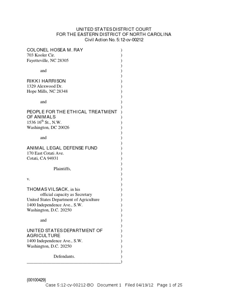 USDA Animal Welfare Act License Dispute | PDF | People For The Ethical ...