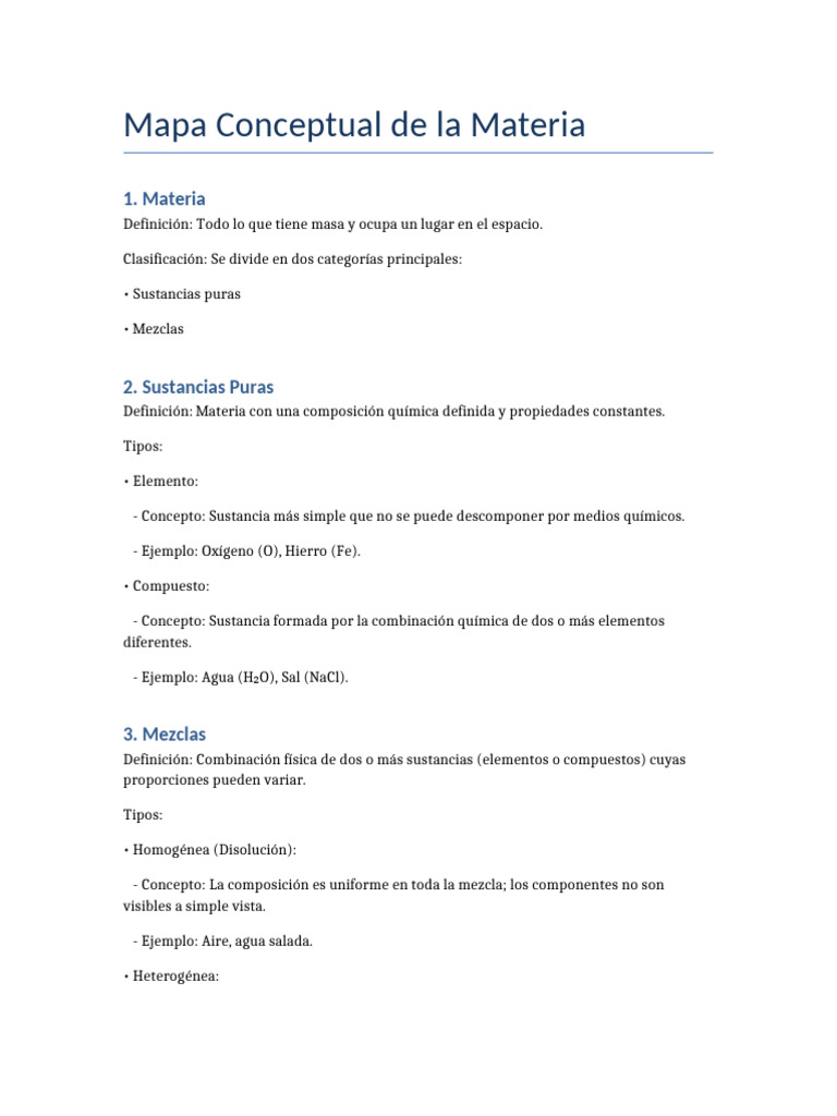 Mapa Conceptual de la Materia | PDF