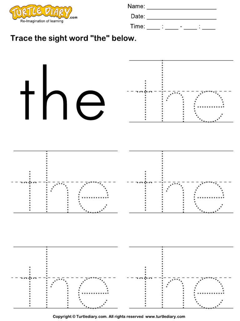 Trace The Sight Words 24 | PDF