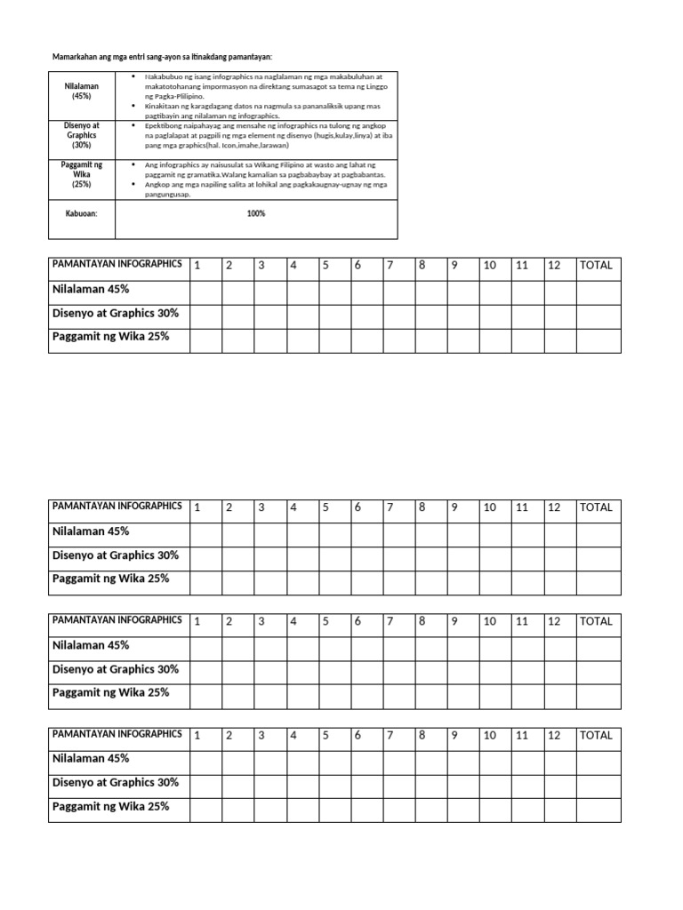 Criteria Infographics | PDF