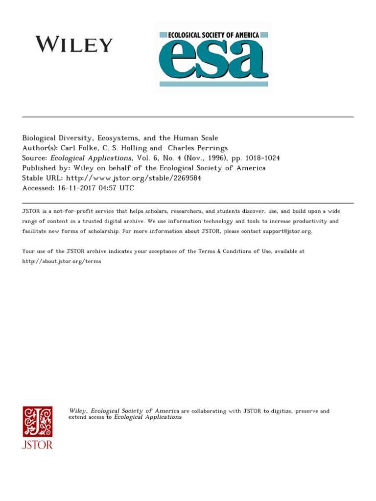 Biodiversity and Ecosystem Resilience | PDF | Ecological Resilience ...