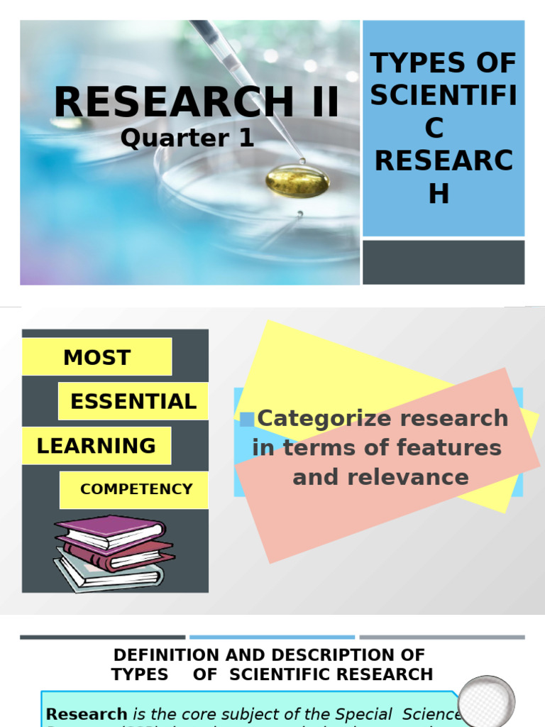Types of Scientific Research Explained | PDF | Knowledge | Scientific ...
