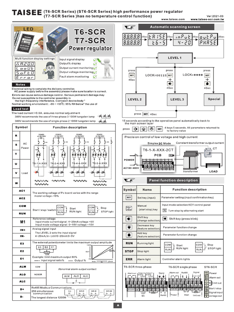 ST6 T6-SCR Operation Manual | PDF