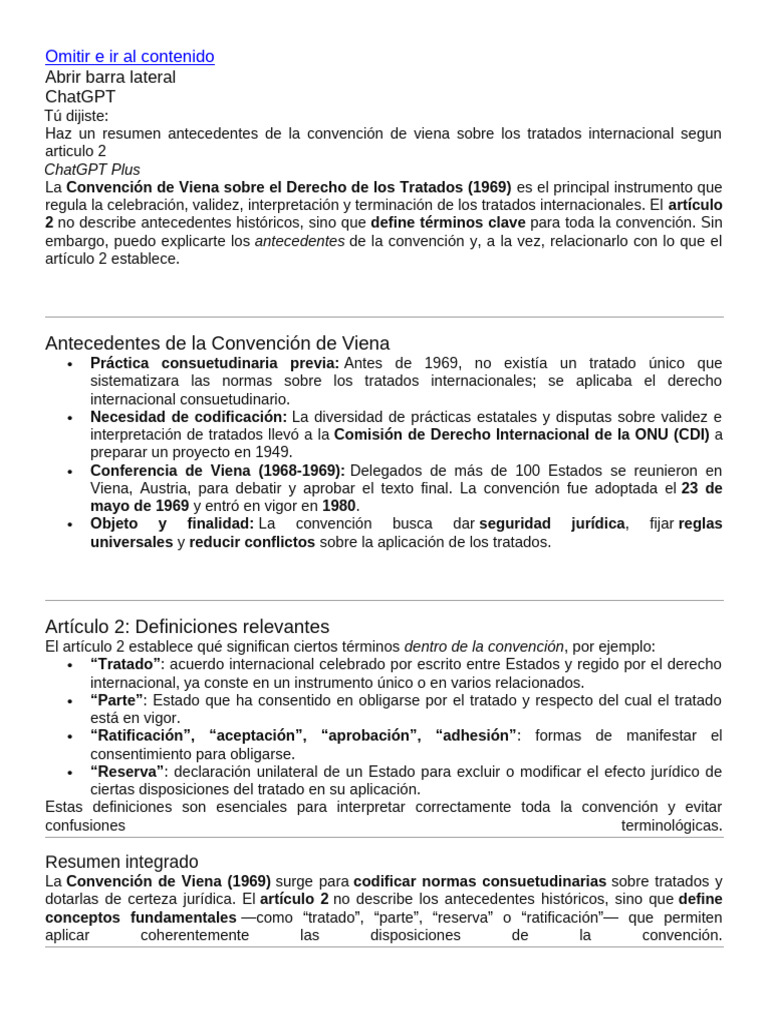 Convención de Viena Sobre El Derecho de Los Tratados | PDF | Tratado ...