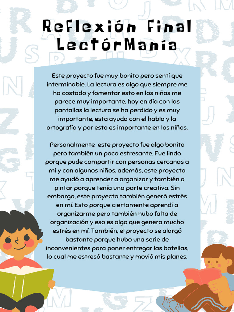 Reflexión Final LectorManía | PDF