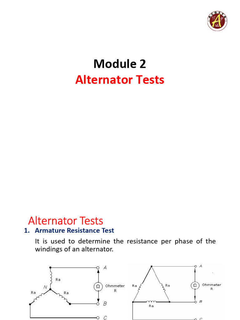 Alternator Testing Procedures and Losses | PDF | Electrical Impedance ...