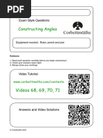 Geometry Construction Exam Questions | PDF | Circle | Triangle