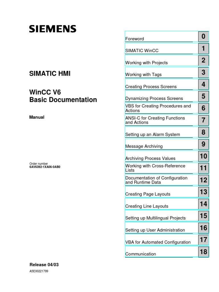 WinCC V6 Basic Documentation | PDF | Page Layout | Automation