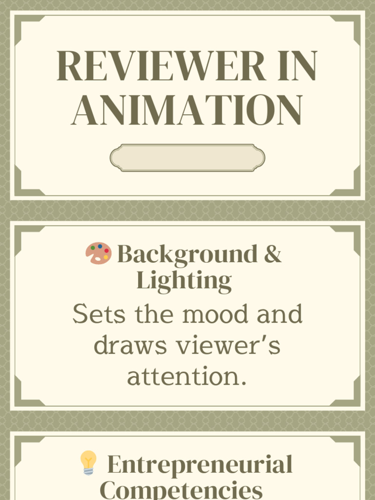 Reviewer in Animation | PDF