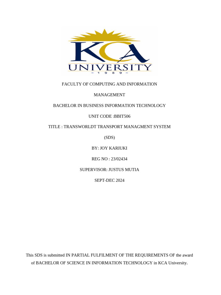 Transworld Management System SDS | PDF | Computing | Information Technology