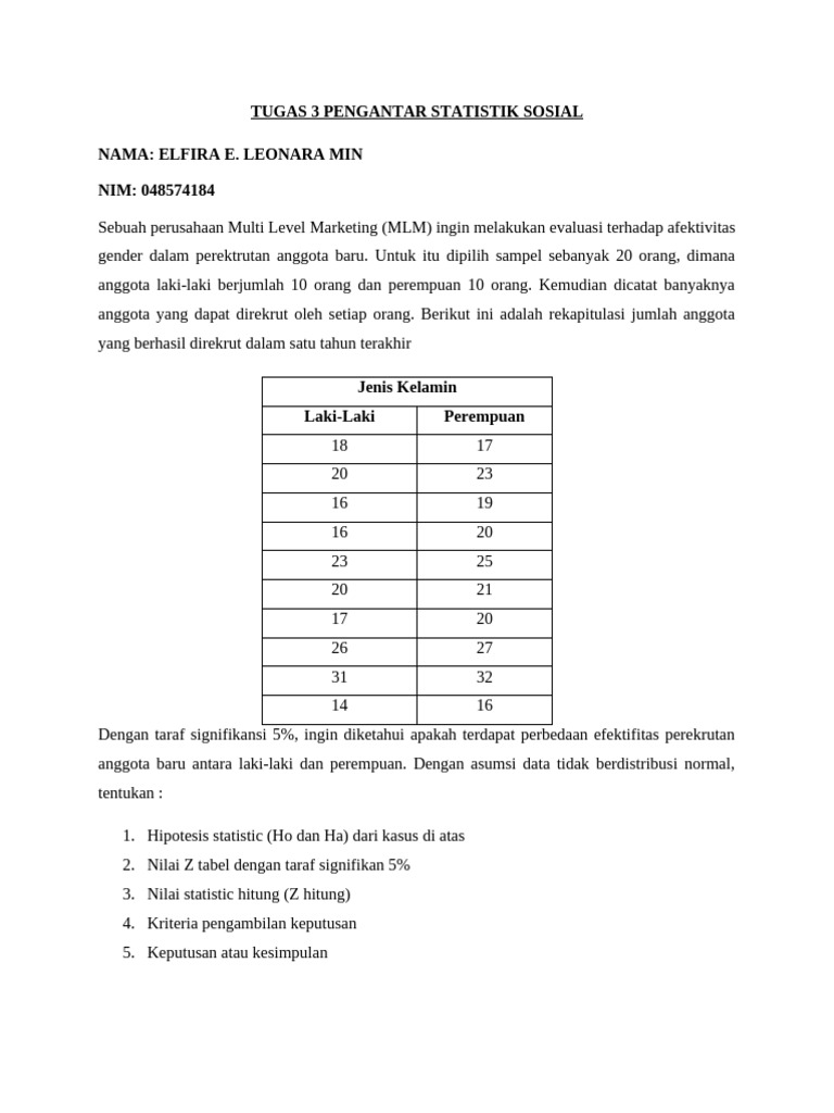 Evaluasi Efektivitas Perekrutan MLM Gender | PDF