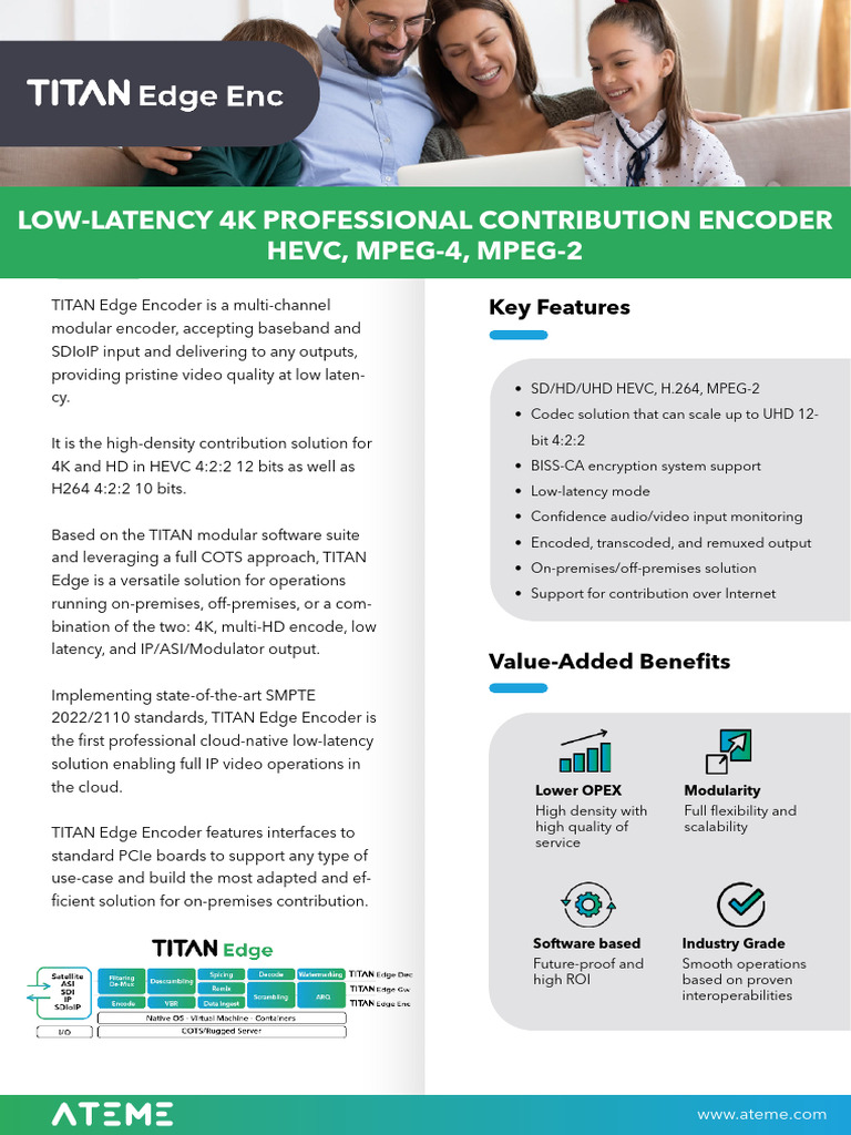 TITAN Edge Encoder: Low-Latency 4K Solution | PDF | Data Compression ...