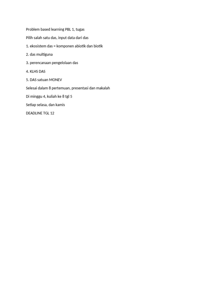 Problem Based Learning PBL 1 DAS | PDF