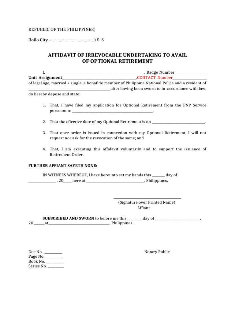 Downloading the Affidavit Form | PDF