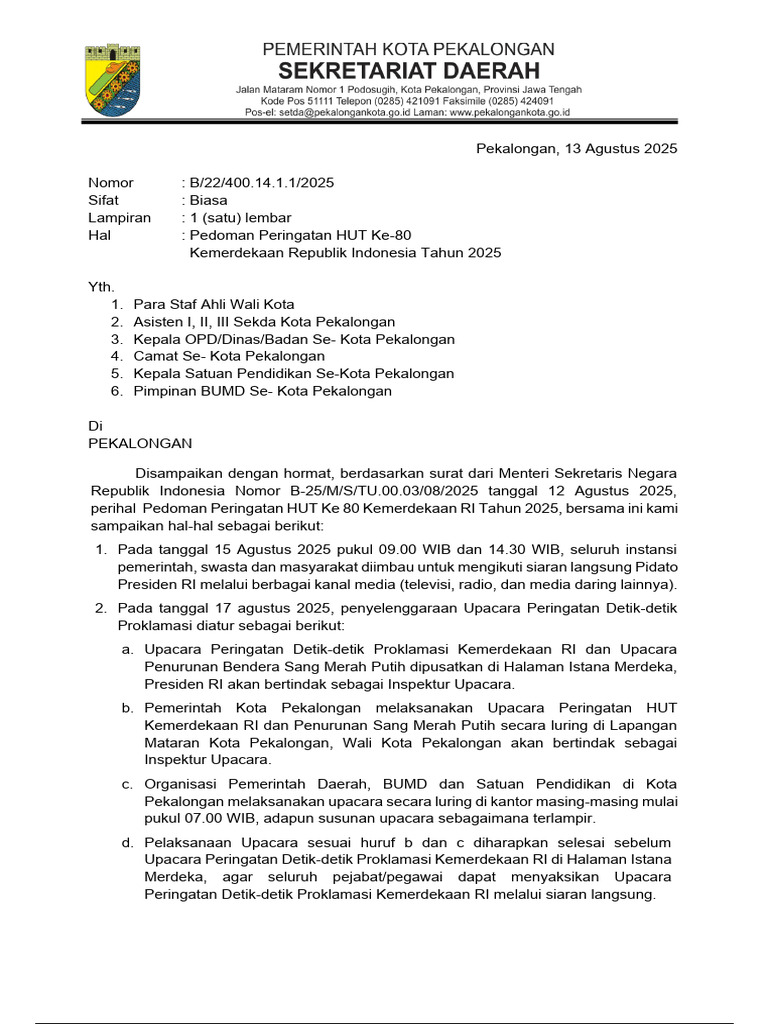 Gallery Detail: Pedoman Hut Ke 80 Kemerdekaan Ri 2025