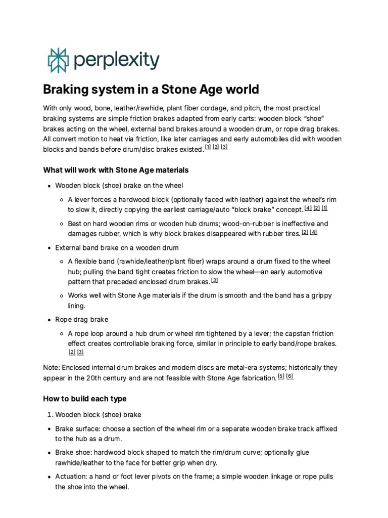 Stone Age Contracting Band Brake Guide | PDF | Brake | Transportation ...