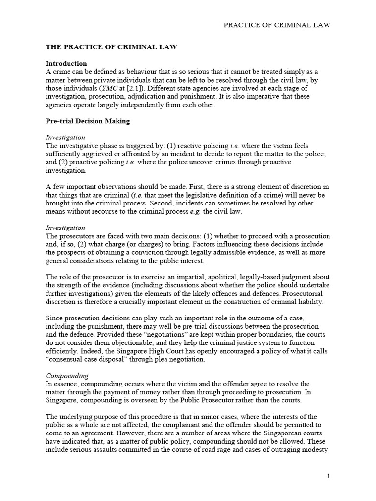 Overview of Criminal Law Practice | PDF | Burden Of Proof (Law ...