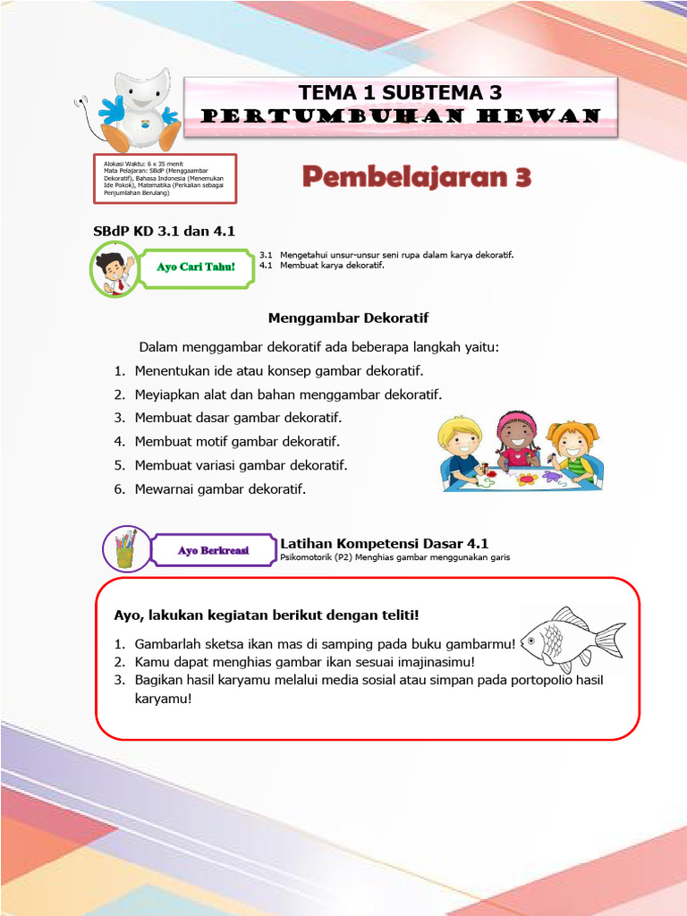 Bahan Ajar KLS 3 Tema 1 ST 3 PB 3 Lucky | PDF