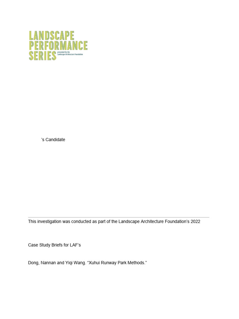 Xuhui Runway Park Methods 0 | PDF | Surface Runoff | Noise