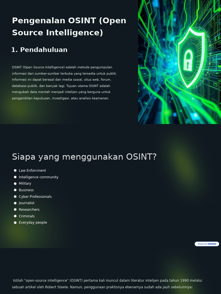 Pengenalan Open Source Intelligence (OSINT) | PDF