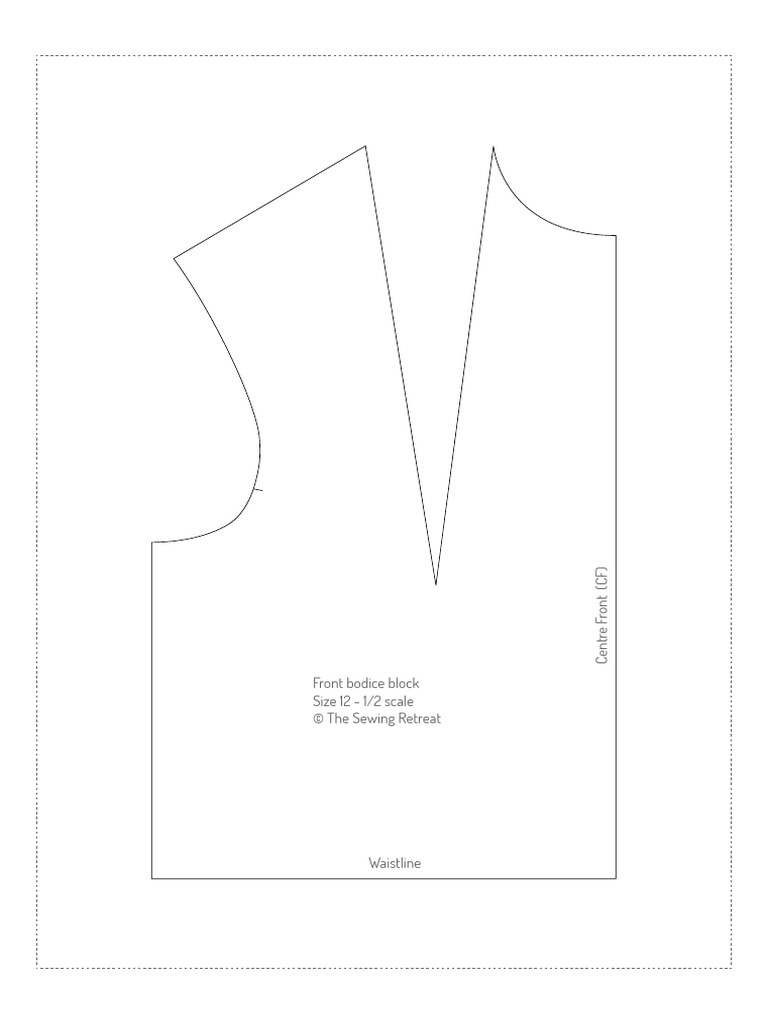 A4 - The Sewing Retreat - DC FUN Masterclass - Printable Bodice Pattern ...