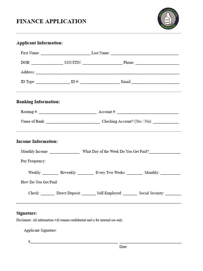BFW Finance Application-2 | PDF
