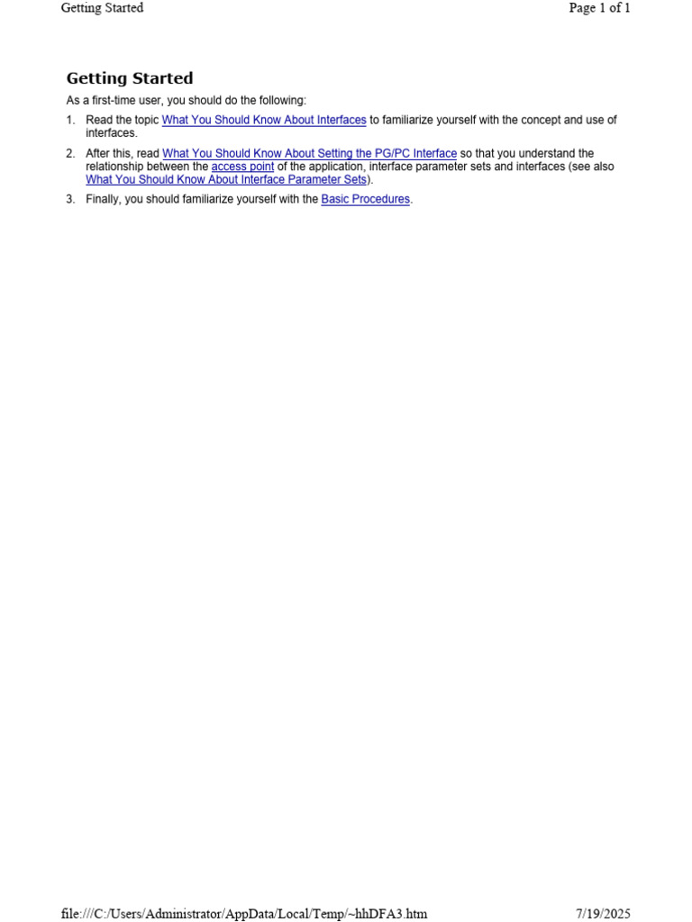Setting Up PG/PC Interface on Windows 10 | PDF