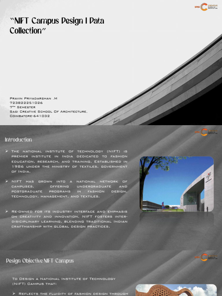 NIFT Campus Design Data Collection | PDF