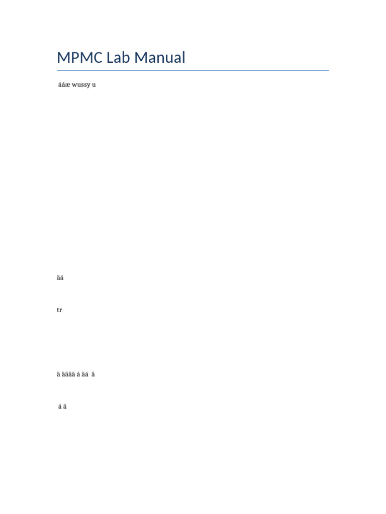 Microprocessor Lab Manual AR20 | PDF