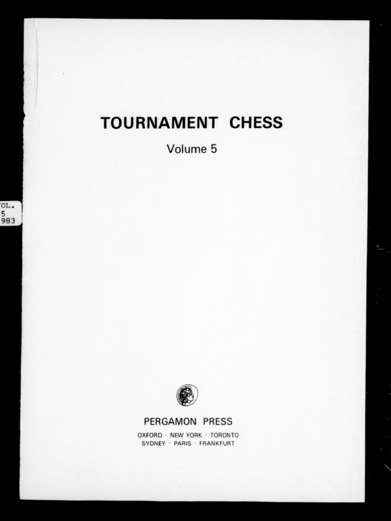 Tournament Chess Vol 5 - 1982 | PDF