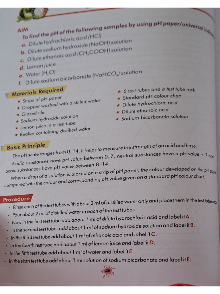 Class X Cbse Chemistry Practical | PDF