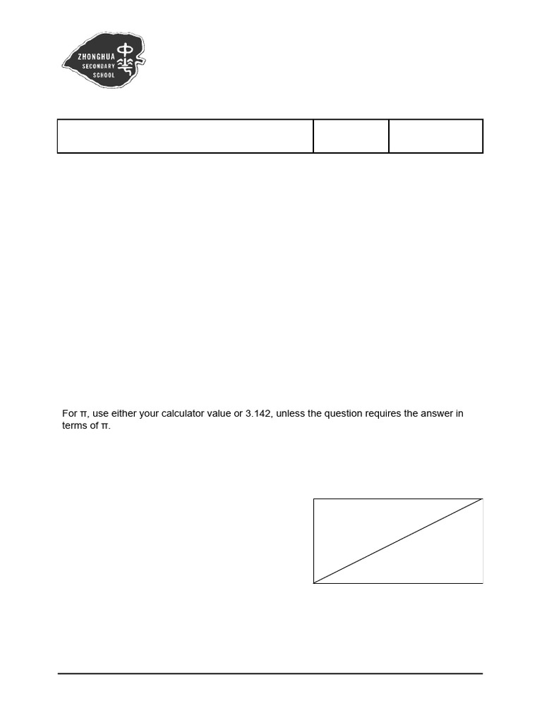 Sec 4 Express Math Prelim 2024 Paper | PDF | Circle | Trigonometric ...
