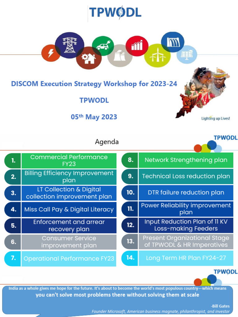 TPWODL - Discom Execution Strategy Workshop For 2023-24 | PDF