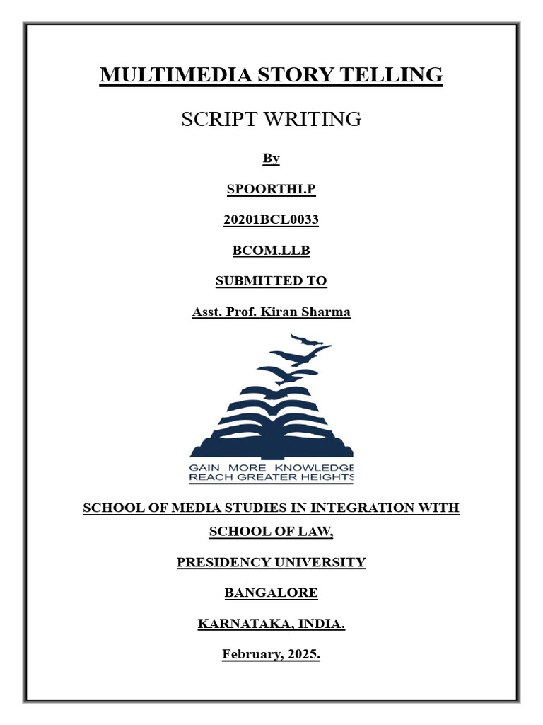Multimedia Storytelling Script Examples | PDF