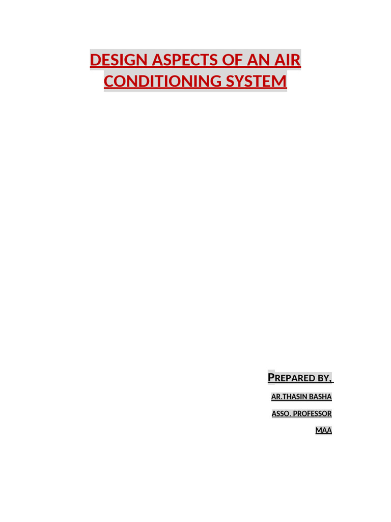 HVAC System Design Essentials Guide | PDF | Humidity | Ventilation ...