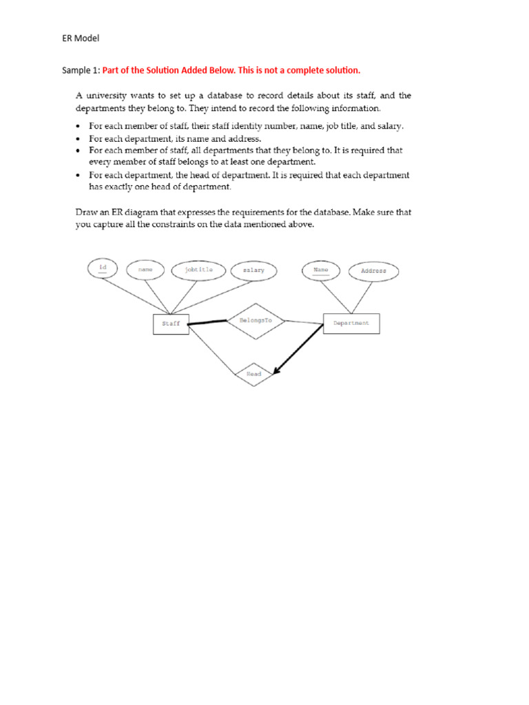 Sample ER Models | PDF